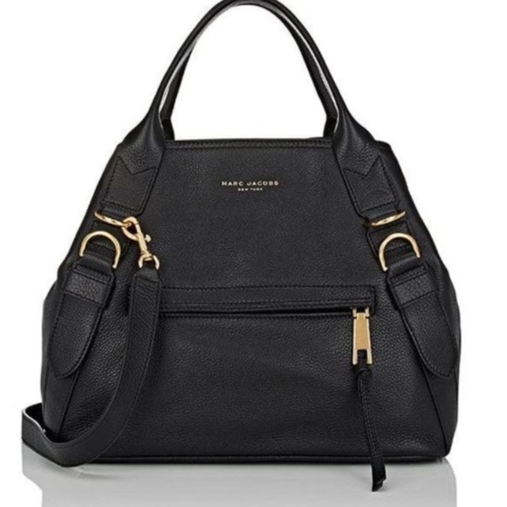 Marc Jacobs black leather anchor bag